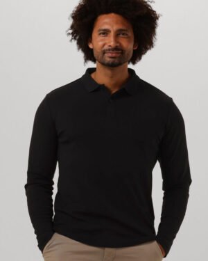 Polo Homme Manches Longues Noir