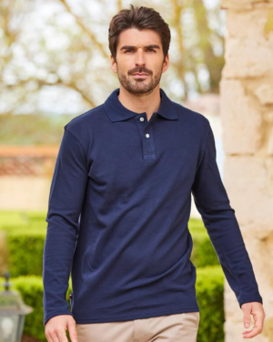 Polo Homme Manches Longues Marine