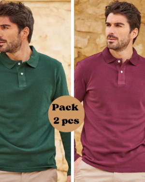 Pack Polo Homme Manches Longues x2
